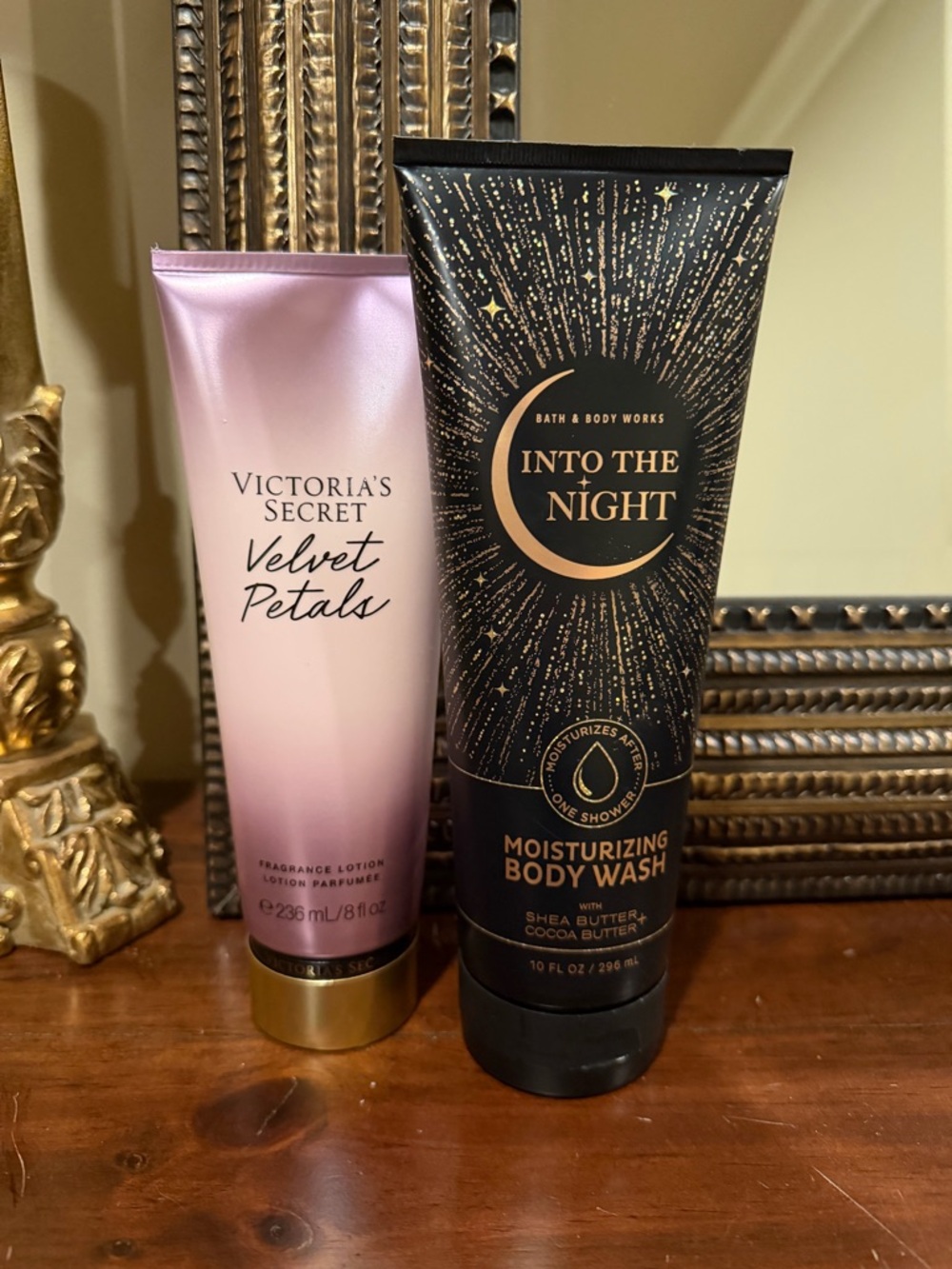 VS Velvet Petals Lotion & Body Works Into The Night Moisturizing Body Wash